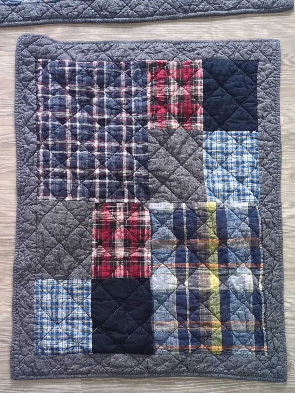 Cremeux Patchwork Quilted Pillow Shams Set Plaid Cotton 20x26 Farmhouse Blaine
